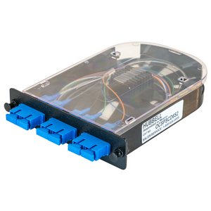 Fiber Splice Cassette, 6 Fibers, Blue SC Duplex Adapters, Zirconia Ceramic, OS2 SM
