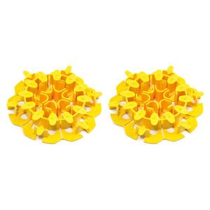 Fiber Mounting Spool, Adhesive Type, 2 Pack, Yellow