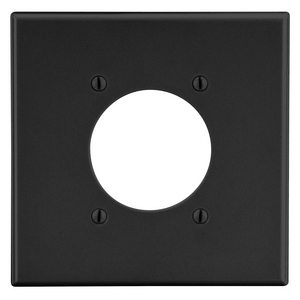Wallplate,  Mid-Size 2-Gang, 2.15" Opening, Black