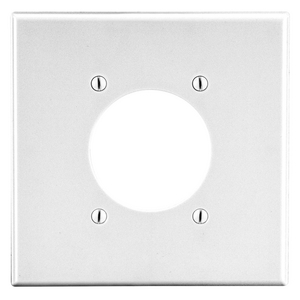 Wallplate,  Mid-Size 2-Gang, 2.15" Opening, White