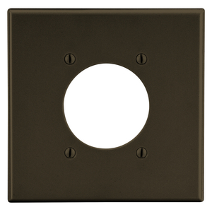 Wallplate,  Mid-Size 2-Gang, 2.15" Opening, Brown
