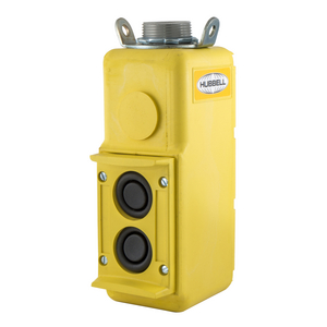 Industrial Grade, Pendant Controls, Push Button Station, 2) Buttons- Two Speed, Pilot Duty, 250V AC Max, Terminal Screws