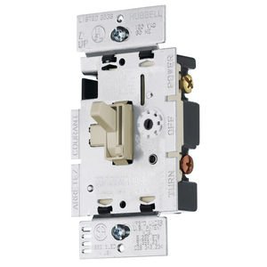 Switches and Lighting Controls, Dimmer for Compact Fluorescent and LED, Single Pole and Three Way, Ivory