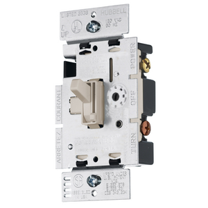 Switches and Lighting Controls, Dimmer, Rotary, Three Way, CFL and LED Loads, Light Almond
