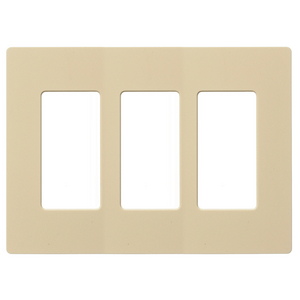 Wall Plates, Snap-On, 3-Gang, 3) Decorator Opening, Ivory