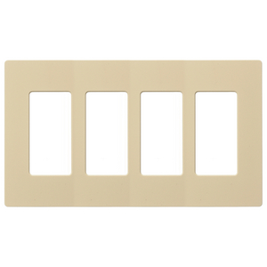 Wall Plates, Snap-On, 4-Gang, 4) Decorator Opening, Ivory