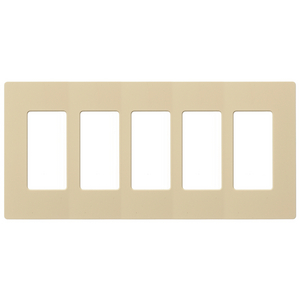 Wall Plates, Snap-On, 5-Gang, 5) Decorator Opening, Ivory