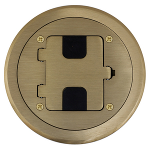 Tamper-Resistant Floor Box Brass Cover, Floor Boxes, Electrical Boxes