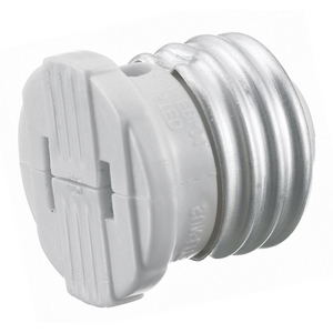 Adapter, Residential Grade, Plug-In, Medium Base to 5-15R, White
