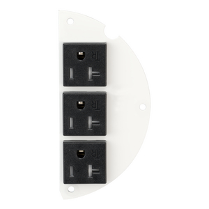 Recessed 6" Series, Sub Plate, 50% Right Side, (3) 20A Pre-Wired Tamper Resistant Receptacles, 1 Circuit, 18" Leads