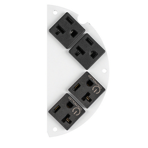 Recessed 6" Series, Sub Plate, 50% Right Side, (4) 20A Pre-Wired Receptacles (2 Controlled), 1 or 2 Circuits, 18" Leads