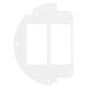 Recessed 6" Series, Sub Plate, 60% Left Side, (2) Style Line® Decorator Openings
