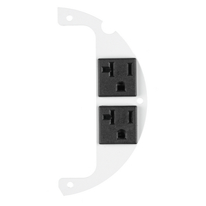Recessed 6" Series, Sub Plate, 40% Right Side, (2) 20A Pre-Wired Receptacles, 1 Circuit, 25' Leads