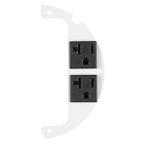 Recessed 6" Series, Sub Plate, 40% Right Side, (2) 20A Pre-Wired Receptacles, 1 Circuit, 18" Leads