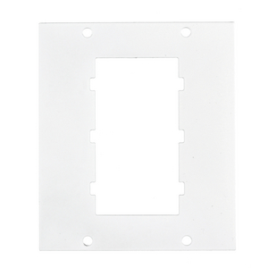 Recessed 8" Series, Sub Plate, Center, Two Gang, (1) 3-Unit iSTATION Opening