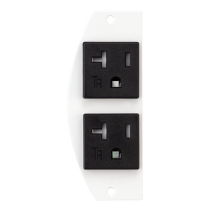 Recessed 8" Series, Sub Plate, Perimeter, (2) 20A Pre-Wired Tamper Resistant Receptacles, 1 Circuit, 18" Leads