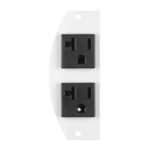 Recessed 8" Series, Sub Plate, Perimeter, (2) 20A Pre-Wired Receptacles, 1 Circuit, 25' Leads