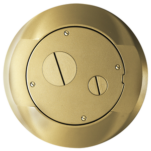 SystemOne, Carpet Furniture Feed Cover/Flange, Brass Powder Paint Finish
