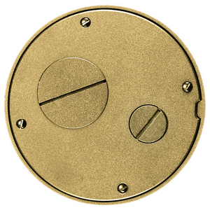 SystemOne, Tile Furniture Feed Cover/Flange, Brass Powder Paint Finish