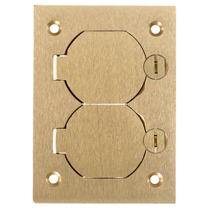 HUBBELL S5007 1-1/2" Brass Insert Floor Box Accessory Flush Plugs NIB NEW 