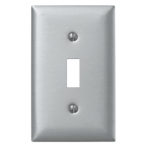 Wallplates and Boxes, Metallic Plates, 1- Gang, 1) Toggle Opening, Standard Size, Aluminum