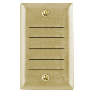 Wallplates and Boxes, Metallic Plates, 1- Gang, 1) Louver, Standard Size, Brass