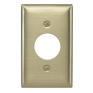 Wallplates and Boxes, Metallic Plates, 1- Gang, 1) 1.40" Opening, Standard Size, Brass