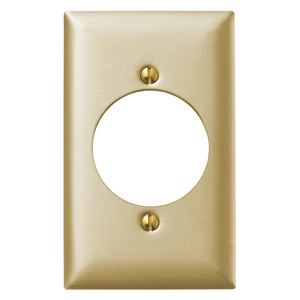 Wallplates and Boxes, Metallic Plates, 1- Gang, 1) 2.15" Opening, Standard Size, Chrome Plated Steel