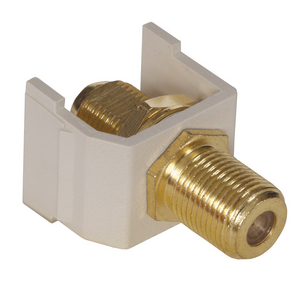F Coax, Snap-Fit, 3GHz, Gold, Almond