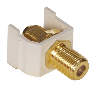 F Coax, Snap-Fit, 3GHz, Gold, Office White