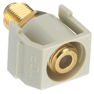 Connectors, Snap-Fit, F-Style, Recessed, Electric Ivory