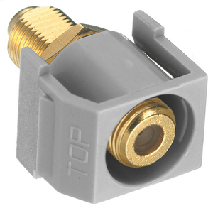 Connectors, Snap-Fit, F-Style, Recessed, Gray