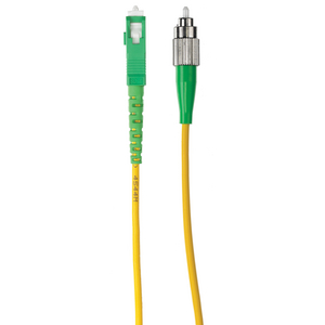 Fiber Optic Connectors, Patch Cords, Riser Rated, Single Mode, Simplex, FCA-SCA, 1 Meter Length, Yellow