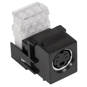 Snap-Fit, S-Video Connector, 110 Block, Black