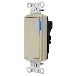 Industrial/Commercial Grade, SNAPConnect Series, Decorator Switches, Illuminated Single Pole, 15A 120/277V AC, North American