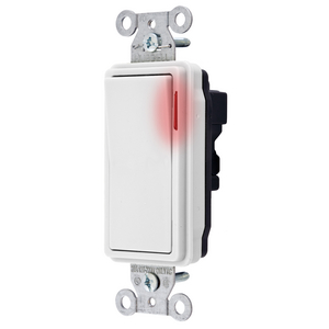 Industrial/Commercial Grade, SNAPConnect Series, Decorator Switches, Pilot Single Pole, 15A 120/277V AC, North American