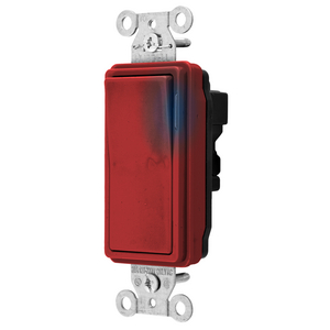 Industrial/Commercial Grade, SNAPConnect Series, Decorator Switches, Illuminated Three Way, 15A 120/277V AC, North American