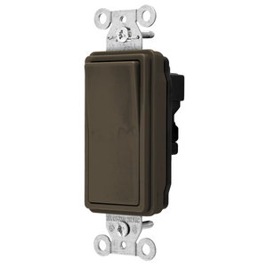 Industrial/Commercial Grade, SNAPConnect Series, Decorator Switches, Single Pole, 20A 120/277V AC, Brown, North American
