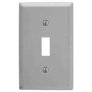 Wallplates and Boxes, Metallic Plates, 1- Gang, 1) Toggle, Standard Size, Gray Painted steel