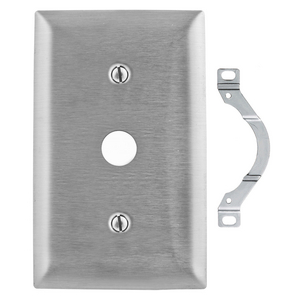 Wallplates and Boxes, Metallic Plates, 1- Gang, 1) Toggle Opening, Standard Size, Stainless Steel