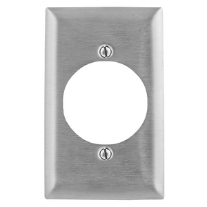 Wallplates and Boxes, Metallic Plates, 1- Gang, 1) 2.15" Opening, Standard Size, Stainless Steel