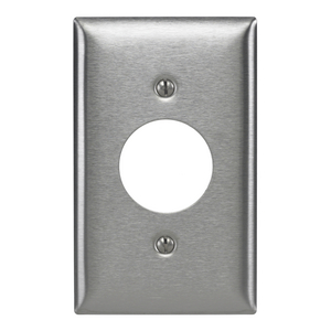Wallplates and Boxes, Metallic Plates, 1- Gang, 1) 1.40" Opening, 430 Stainless Steel