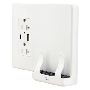 Combination Wireless Wall Mount Charger & USB Outlet