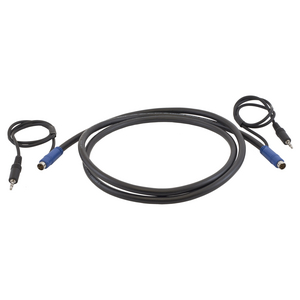 Copper Solutions, Patch Cord, AV, 8-Pin and 3.5 MM Stereo Jack, Plenum Rated, 15' Length, Black