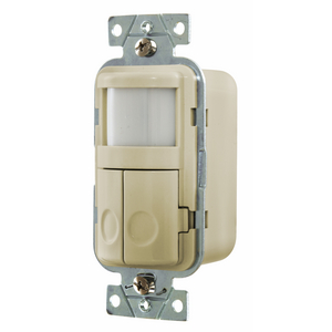 Occupancy Sensor, Passive Infrared, 2-Circuit, With Night Light, Ivory