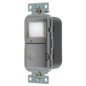Lighting Controls, Occupancy/Vacancy Sensors, Wall Switch, Passive Infrared Technology, 120/277V AC, With Night Light, Gray