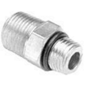 Male O-Ring to Male Pipe Steel Adapter, #6 SAE Male X 3/8 NPT