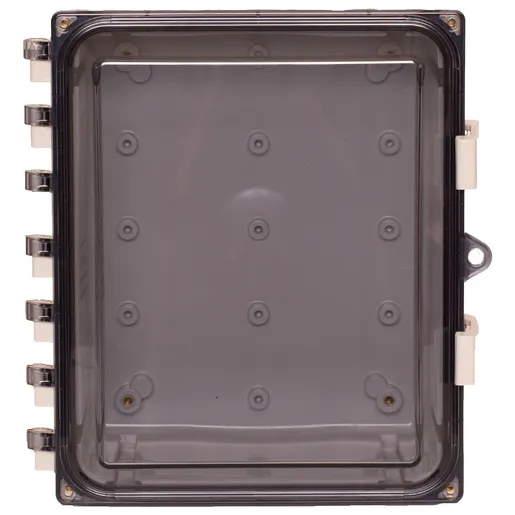 Image of ATS-00044 10x8x4 Nonconfigured Polycarbonate Enclosure with Clear Door and Latch Lock