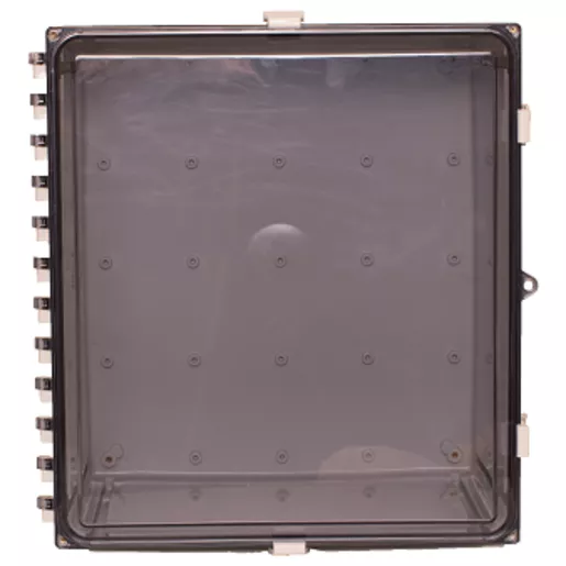 Image of ATS-00342 18x16x10 Nonconfigured Polycarbonate Enclosure with Clear Door & Latch Lock