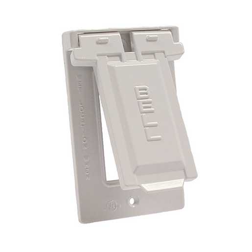 Hubbell-Bell 5103-1 GFCI Weatherproof Single Gang Vertical Device Mount Cover 